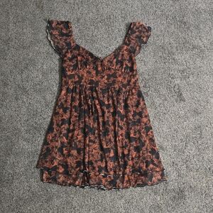 Wild Fable Black and Orange Striped Top